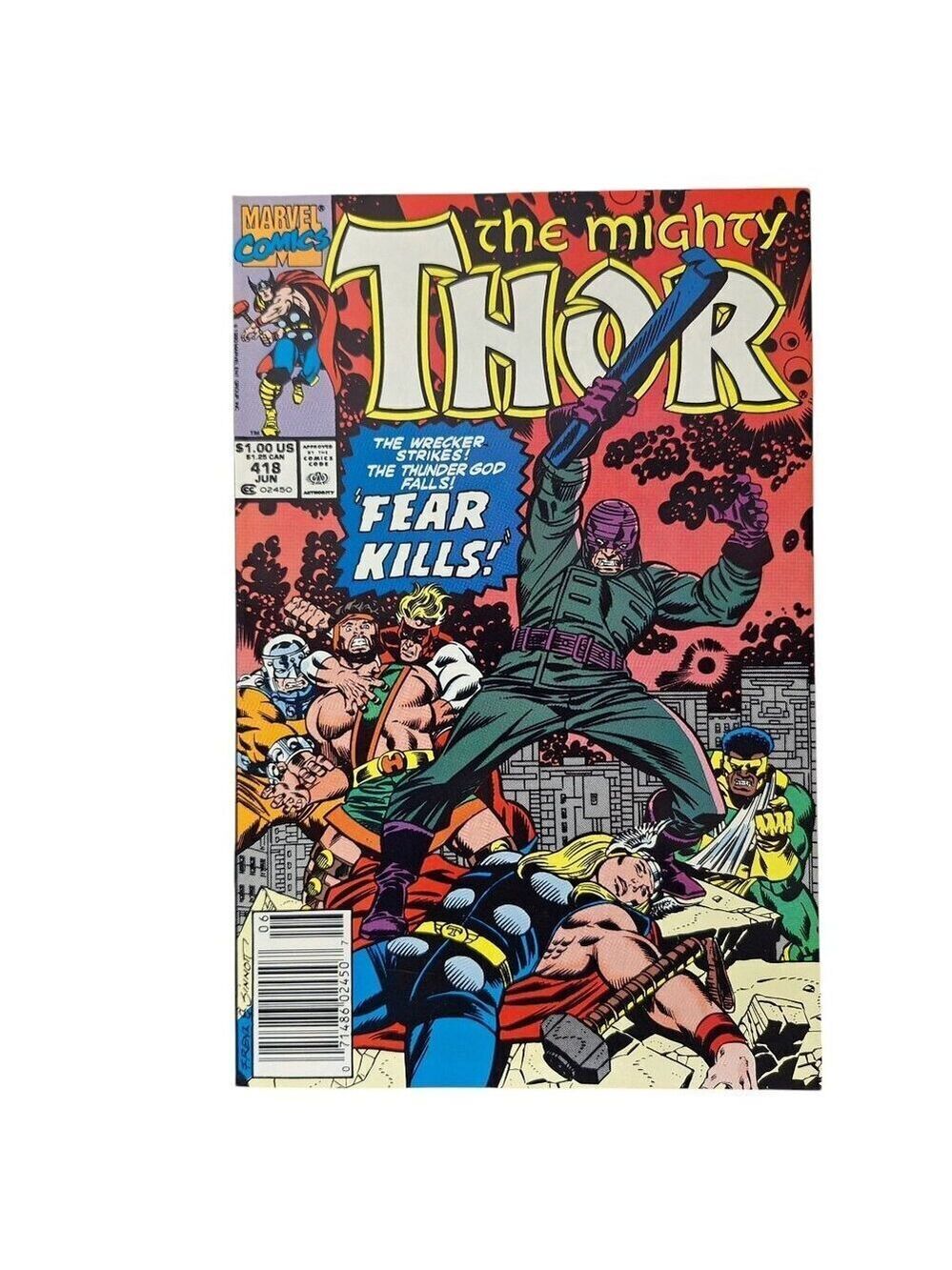 Marvel The Mighty Thor 418 The Wrecker 1990 Comic Book